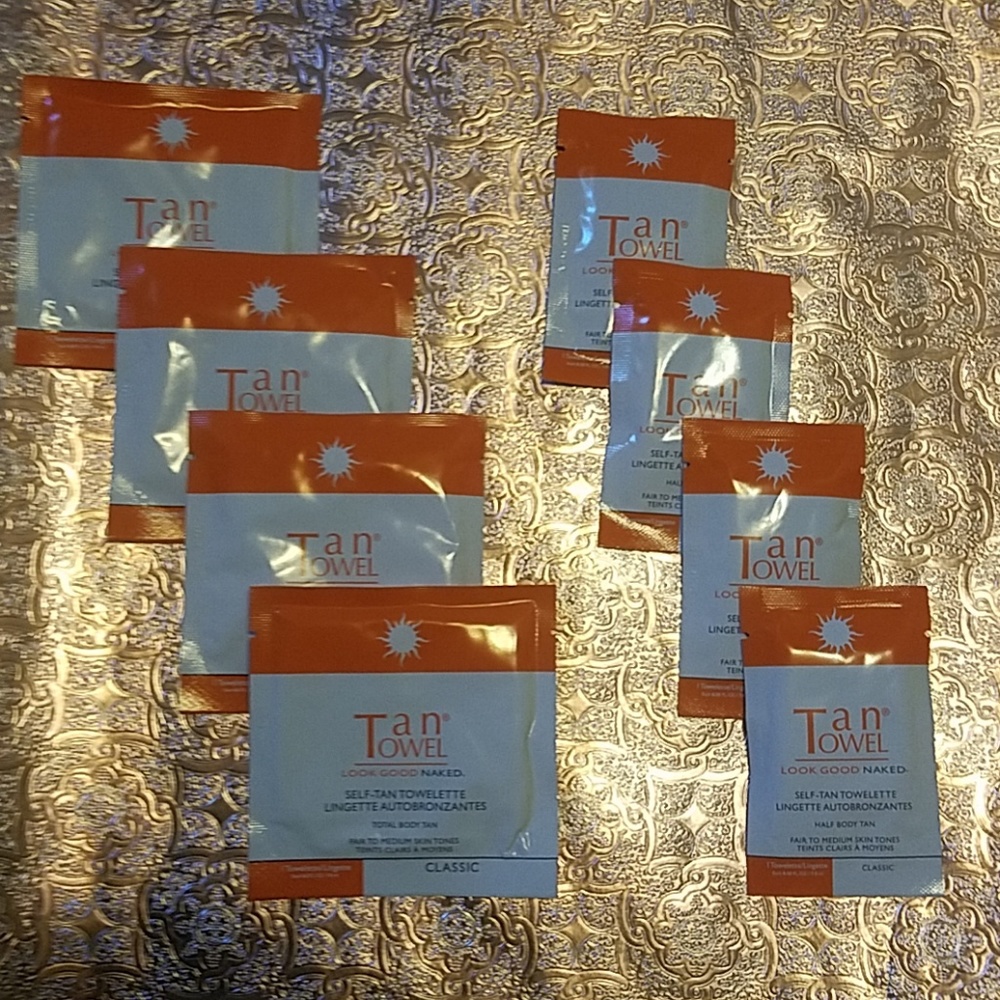 Tan towels 8 pack (4 for body/4 for face)